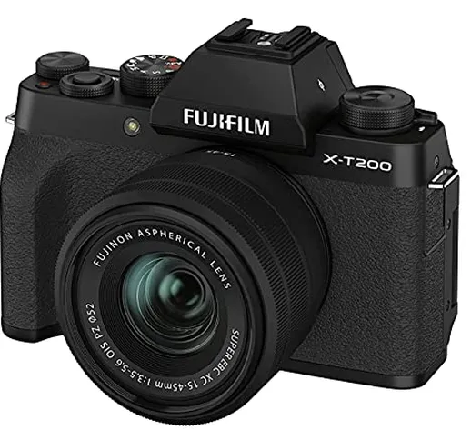 Fujifilm X-T200 Fotocamera Digitale Mirrorless 24MP con Obbiettivo XC15-45mmF3.5-5.6 OIS P...