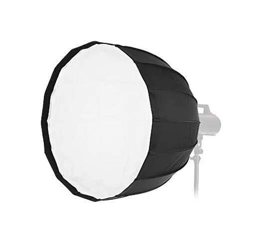 Leepesx Ombrello portatile parabolico portatile da 70 cm 16 aste per Bowens Studio Flash L...