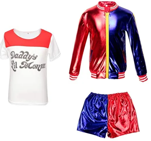 CBBI-WCCI Ragazza Harlequin Outfit del Vestito Operato dai Bambini delle Ragazze Carnevale...