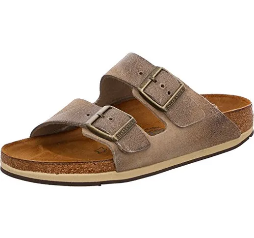 Birkenstock Arizona - Sandali Unisex adulti, Beige (Beige (Taupe Finish)), 38 EU