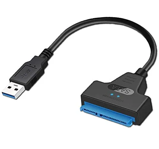 Anmete Adattatore USB 3.0 a SATA Convertitore e Esterno USB 3.0 a SATA per 2.5 Pollici HDD...