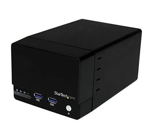 Startech.Com Box Esterno Hdd Disco Rigido Sata Iii 3.5" USB 3.0 Raid a Doppio Bay -Enclosu...