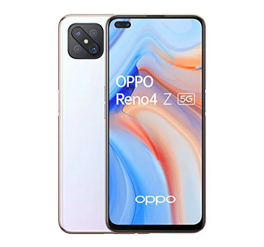 OPPO Reno4 Z Smartphone 5G, Display 6.5''+Refresh Rate 120Hz, 4 Fotocamere, RAM 8GB e 128G...