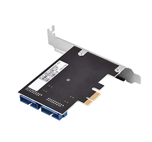 Adattatore per scheda USB 3.0 da 5 Gbps PCI-E PCI-Express a intestazione interna a 2 porte...