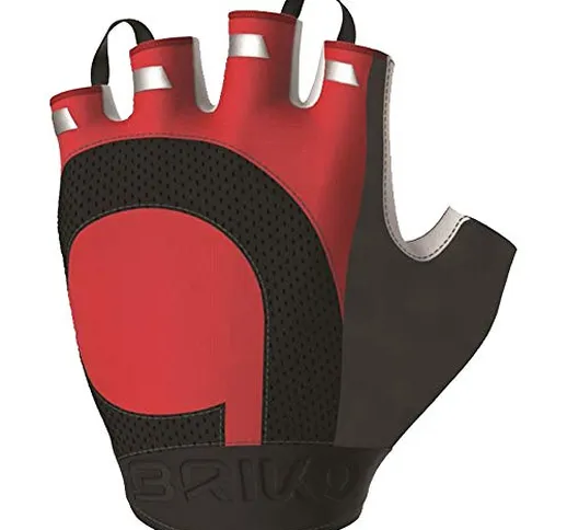 Briko New Corsa Glove Guanti Ciclismo, Unisex Adulto, Red, XL