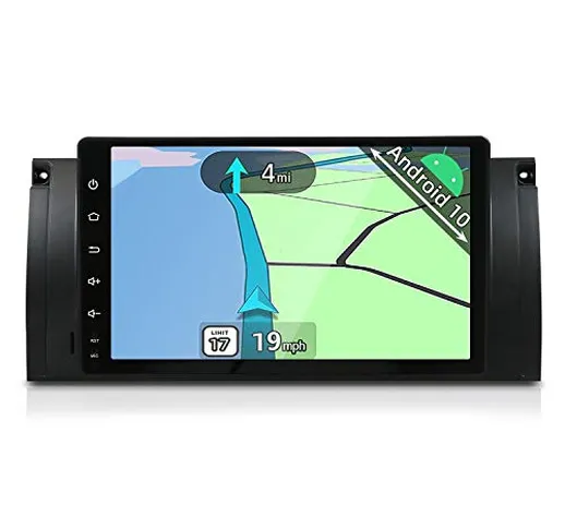 YUNTX Android 8.1 Navigatore audio per BMW M5 / E39 / E53 | doppio DIN | Canbus | 9 Pollic...