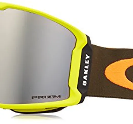 Oakley Line Miner 707029 1 Occhiali Sportivi, Arancione (Obsessive Lines Laser/Prizmgoggle...