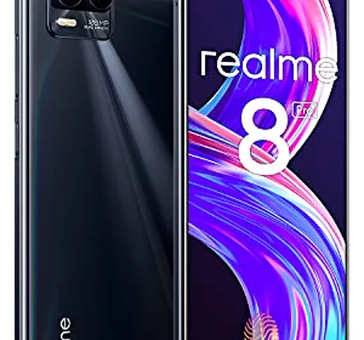 Realme 8 Pro Smartphone 8+128GB,108 MP Quad Fotocamera,180Hz 6.4 Pollici AMOLED Schermo Ce...