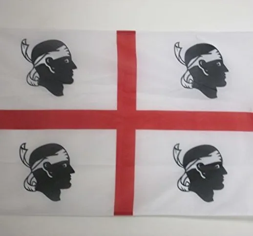 AZ FLAG Bandiera Sardegna 150x90cm - Bandiera SARDA - Italia 90 x 150 cm Speciale Esterno