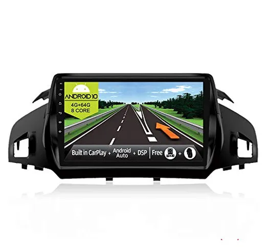 JOYX Android 10 Autoradio Compatibile con Ford Kuga (2013-2018) - [4G+64G] - [Built-in DSP...