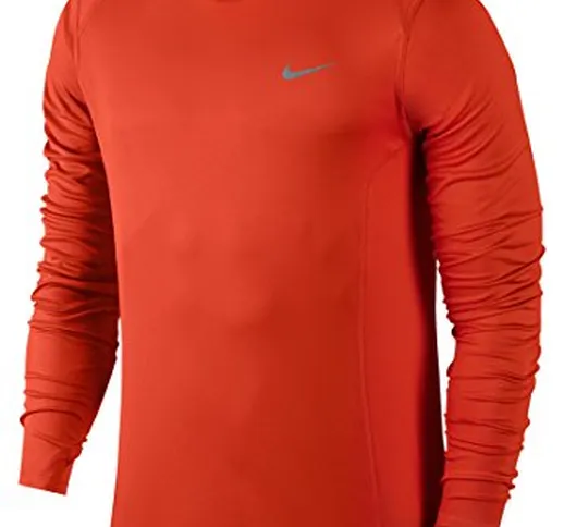 Nike - Maglia a maniche lunghe da uomo Dri-fit Miler Colore: arancione. XXL