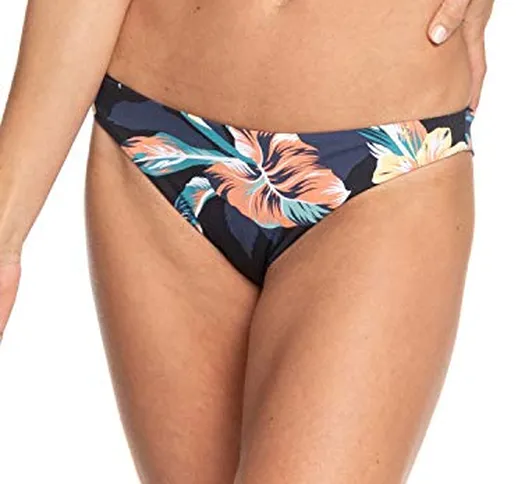Roxy Printed Beach Classics-Mutandina Bikini Mini da Donna, Anthracite tropicoco s, M