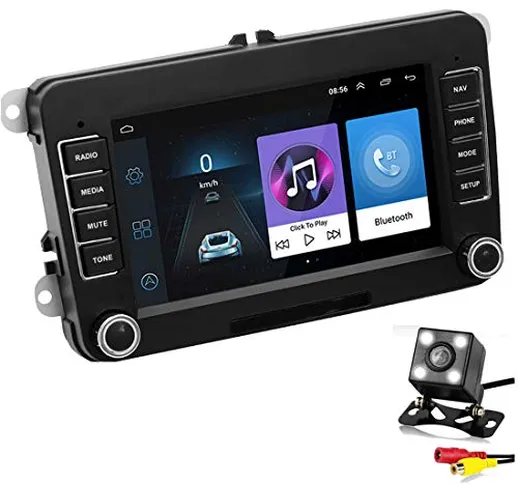 GOFORJUMP 2 DIN Android 7"GPS Navigatore per Auto Radio Stereo Media Player per Bora Golf...