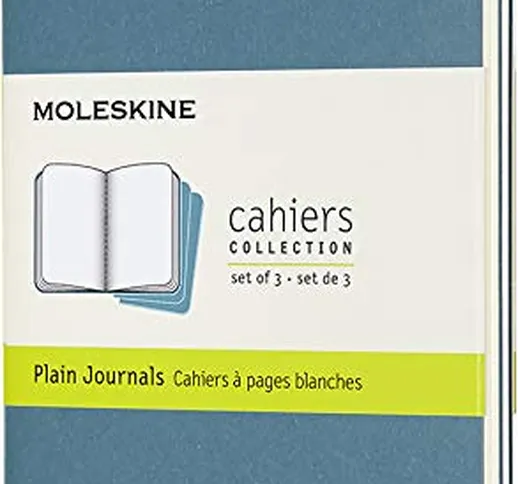 Moleskine Cahier Journal, Set 3 Quaderni con Pagina Bianca, Copertina in Cartoncino e Cuci...
