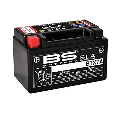 Batteria SLA BTX7A / YTX7A-BS – BS BATTERY – 12 V/6 Ah