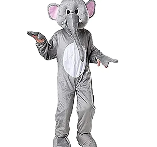 Dress Up America Elefante Mascotte per Bambini - Costume da Elefante per Bambini, grigio,...