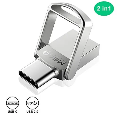 MECO ELEVERDE Chiavetta USB 64 GB 3.0 + Chiavetta USB C OTG Memoria Stick Tipo C Pendrive...