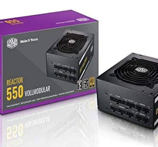 Cooler Master Reactor - Alimentatore di rete per PC, sistema di gestione dei cavi completa...