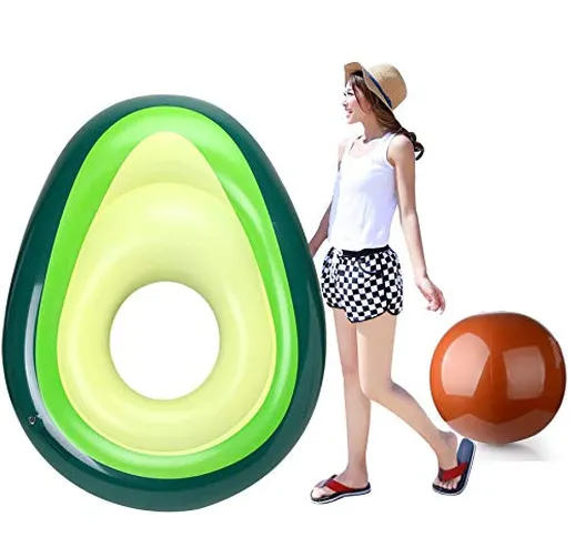 Myir Piscina Gigante Gonfiabile Avocado, Galleggiante Gonfiabile per Adulti Bambini, Gioca...