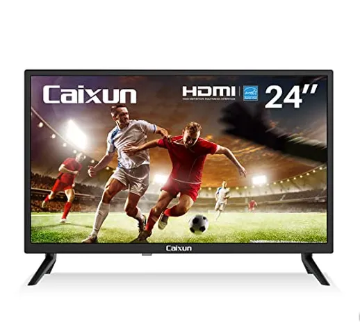 Caixun EC24Z2 TV 24 Pollici, HD Televisori, Dolby DTS, (Tuner Triplo (DVB-T2/T/S2/S), HDMI...