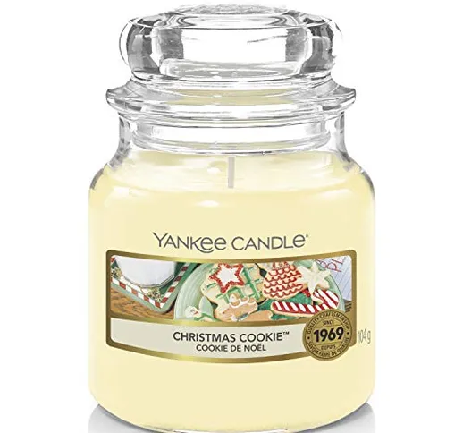Yankee Candle Candela profumata in giara piccola | Biscotto di Natale | Durata Fino a 30 O...