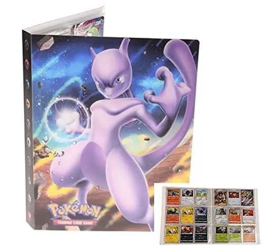 Mewtwo, porta carte Pokemon, album per carte Pokemon, GX EX Trainer, album di carte da col...