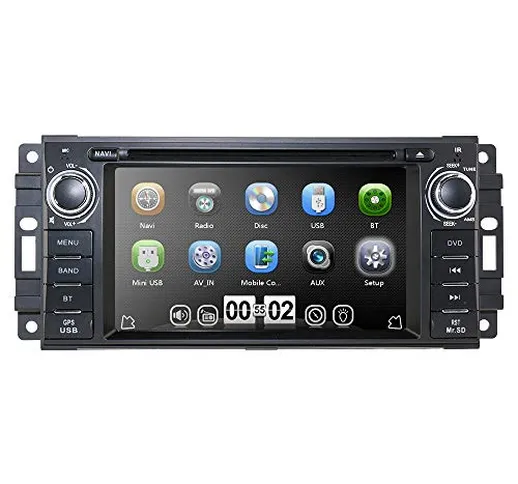 hizpo auto navigatore GPS Car stereo lettore DVD per Jeep Wrangler Chevrolet Dodge Chrysle...