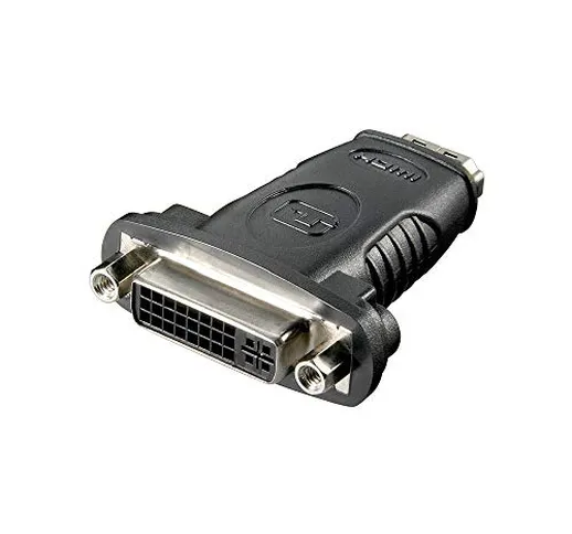 Goobay 60752 Adattatore HDMI/DVI-D, Placcato Nickel, Nero