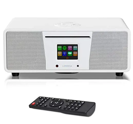 LEMEGA M4 + All-in-One Smart Music System (2.1 stereo) con CD, Wi-Fi, Radio Internet, Spot...