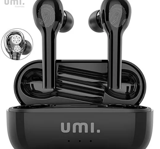 Amazon Brand-Umi auricolari Bluetooth 5.0 ibridi con driver quad, impermeabili IPX7 Umibud...