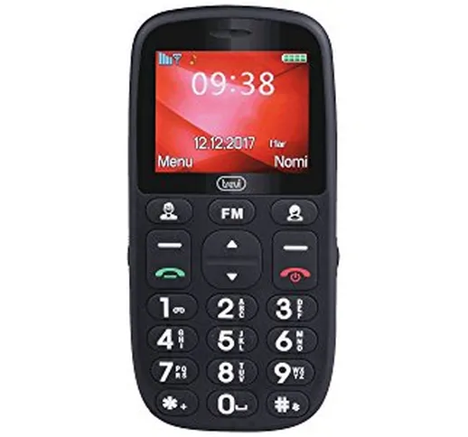 Trevi MAX 24 Telefono Cellulare per Anziani con Tasti Grandi, Grande Display, Base di Rica...