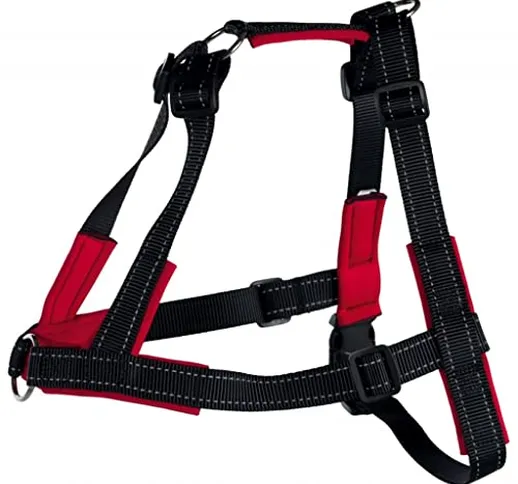 Trixie Lead'n'Walk - Pettorina morbida per allenamento, S-M: 45-70 cm/25 mm, nero