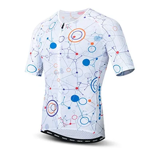 Maglietta in jersey per mountain bike, 100% poliestere traspirante, abbigliamento da cicli...