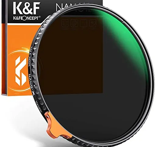 Filtro ND2-ND400 Variabile K&F Concept 77mm Filtro ND Variabile Ultrasottili HD Levetta (1...