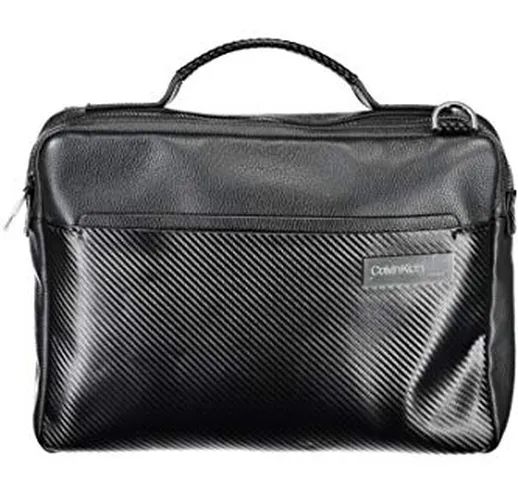 Calvin Klein Carbon Top Handle Laptop - Borse a spalla Uomo, Nero (Black), 1x1x1 cm (W x H...