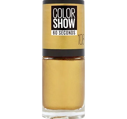 Maybelline New York Color Show Smalto Asciugatura Rapida, 108 Golden Sand