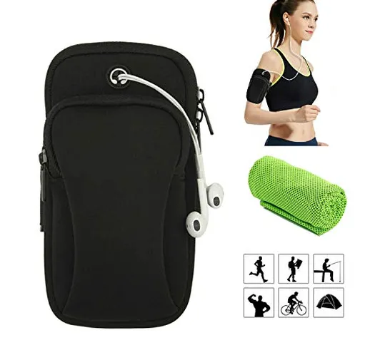 Fascia Sportiva da Braccio,Portatile di Sport Armband Borsa Impermeabile Esterno Sacchetto...