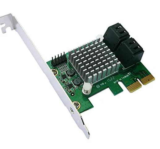 Kalea-Informatique – Scheda controller PCIe SATA 3.0 – 4 porte – Raid 0/1/10 – Chipset Mar...