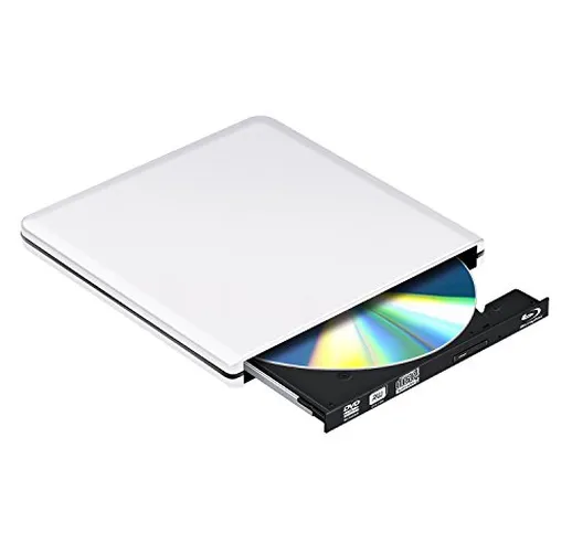 Lettore DVD Blu Ray esterno Drive 3D, lettore di masterizzatori USB 3.0 Slim BD CD DVD RW...