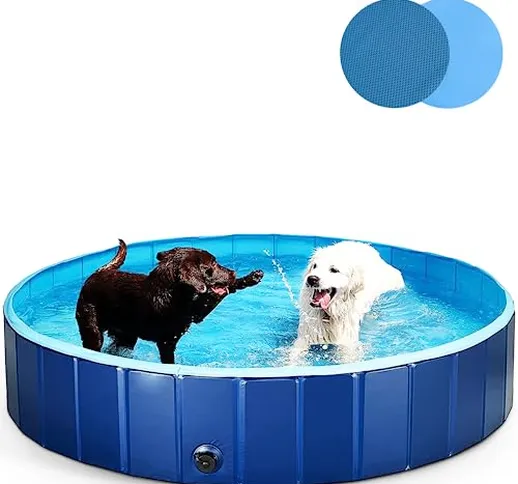 Tofern Piscinetta per Cani, Piscina Cani Taglia Grande, Pieghevole, 80cm/120cm/160cm, Idea...