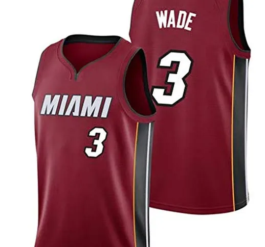 canottejerseyNBA Dwayne Wade Miami Heats #3 The Flash, Basket Jersey Maglia Canotta, Swing...