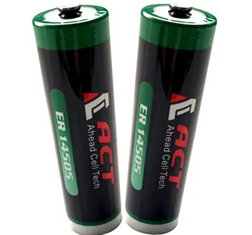 2 batterie al litio ACT ER14505 LS14505, dimensione AA, da 3,6 V, 2700 mAh