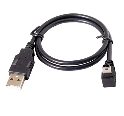 Chenyang - cavo mini USB 2.0 tipo B ad angolo di 90 gradi, 5 pin maschio a USB maschio, 0,...