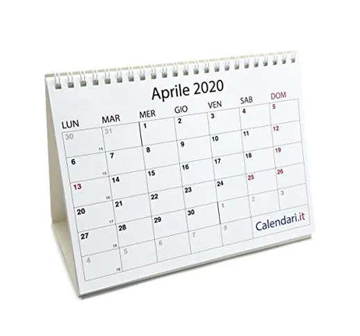 Calendario 2020 a caselle - 14 FOGLI UNO PER OGNI MESE - cm 20x15 da tavolo per ufficio ca...