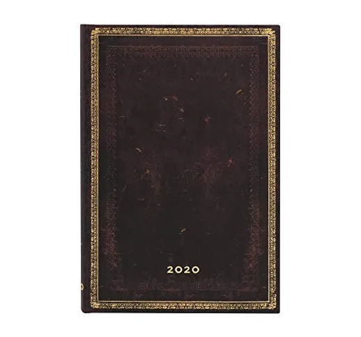 Paperblanks Agende 12 Mesi 2020 Nero Marocchino | Orizzontale | Mini (100 × 140 mm)