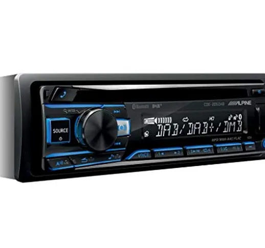 ALPINE CDE-205 DAB CON ANTENNA DAB Sorgente con Lettore CD, DAB+, ingresso USB e Bluetooth