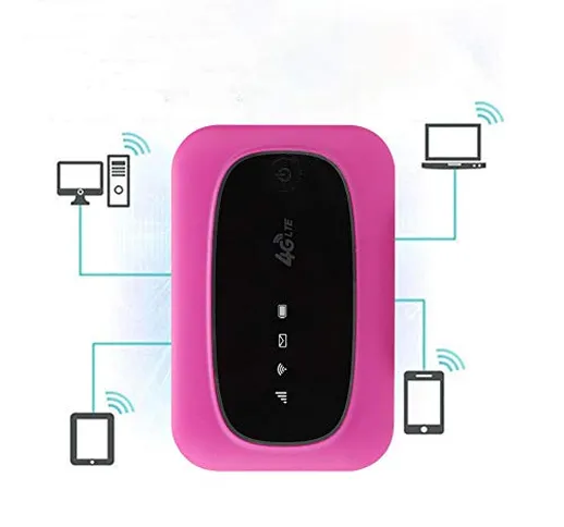 ASHATA Router WiFi Portatile 4G Wireless, Router WiFi Tascabile 4G Modem Partner di Viaggi...