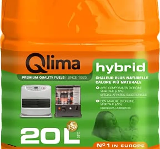 Combustibile liquido per stufe Qlima Hybrid - 20 litri - a base “vegetale”- qualità A++ -...