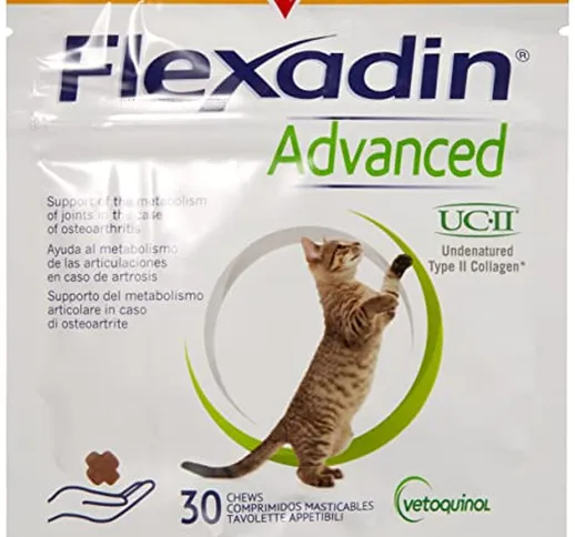 Vetoquinol Flexadin Advanced | Mangime Complementare per Gatti di Tutte le Taglie | Suppor...