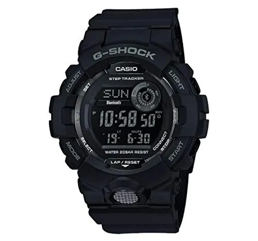 Casio G-SHOCK Orologio, Steptracker/Pedometro, Sensore di movimento, 20 BAR, Nero, Digital...